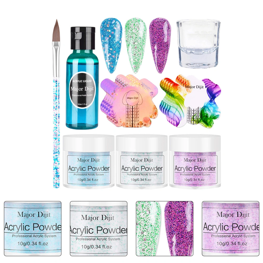 1 Set Acrylic Powder and Liquid Set Professional Nail Art Crystal Powder Kit