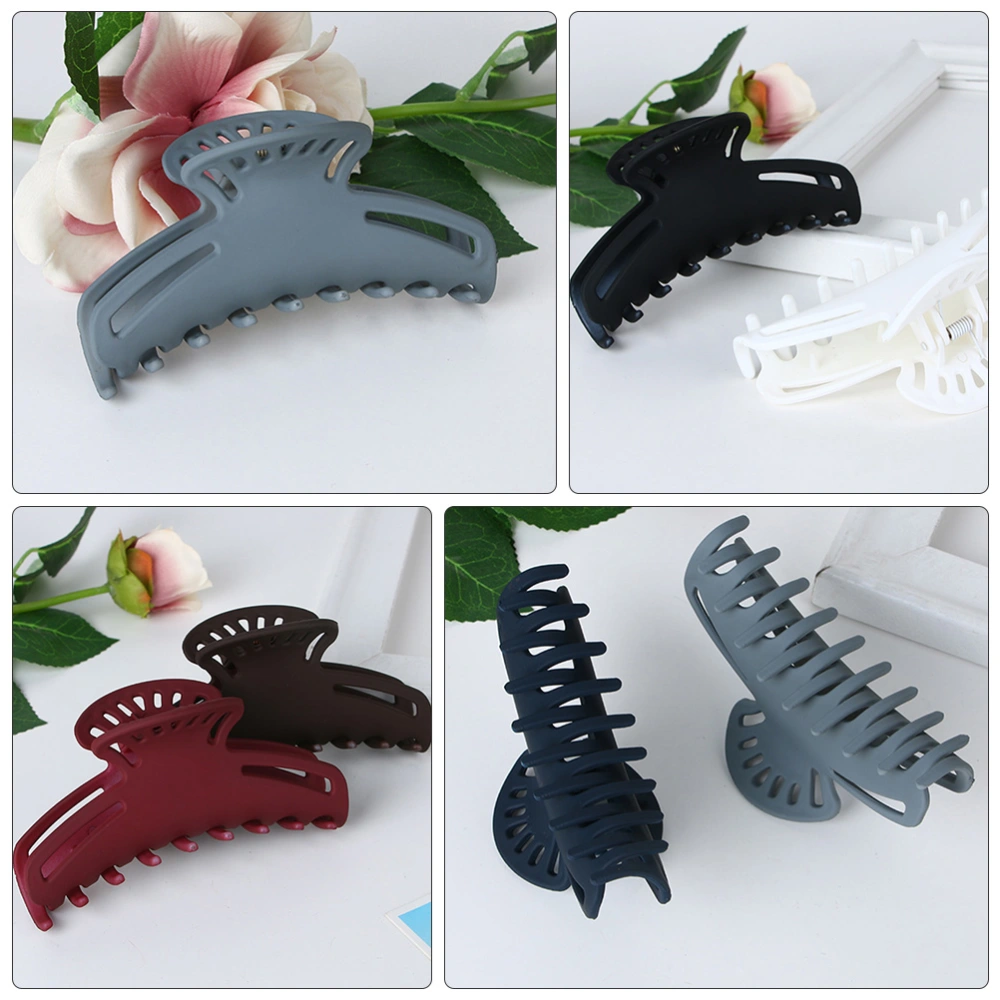 6pcs Plastic Hair Claws Hair Clip Hair Accessories for Women (Random Color)