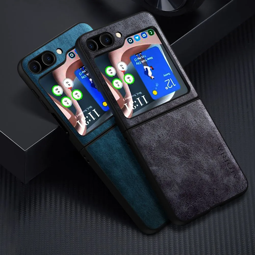 Contrast Color Leather Pattern Phone Case