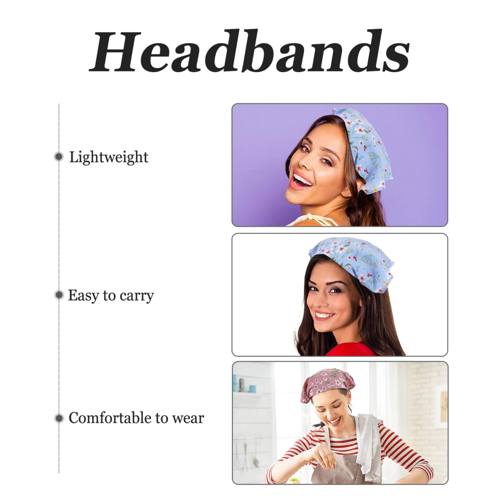 3Pcs Practical Hair Scarves Headbands Multifunctional Hair with Hair Clips