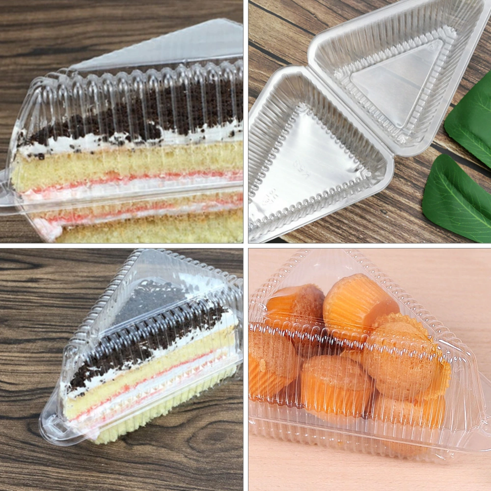 25Pcs Small Triangle Cheesecake Boxes Slice Cake Containers Triangle Pie Holders