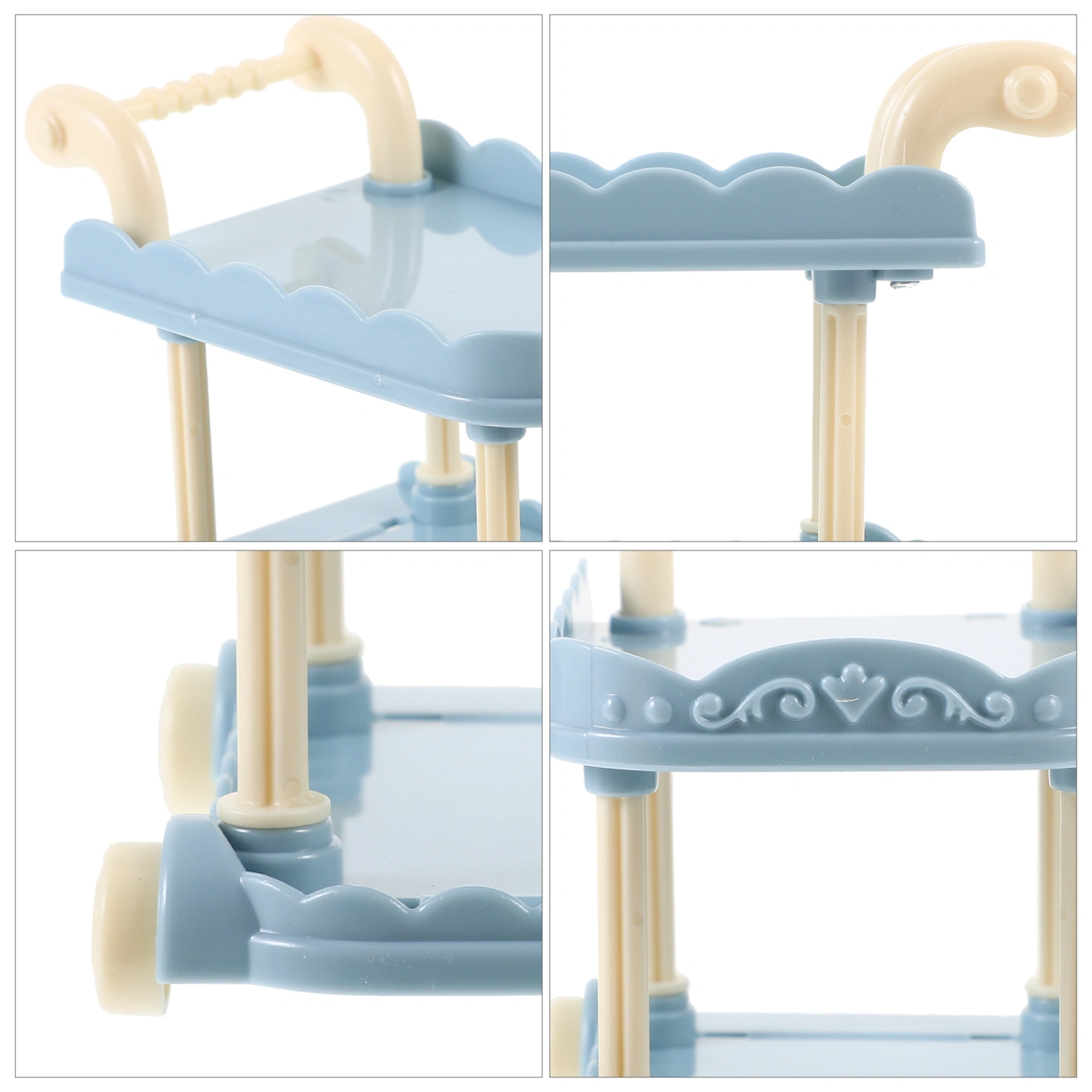 Doll House Cart Dollies for Tabletop Mini Cart Tiny Cart Miniature Kitchen Cart
