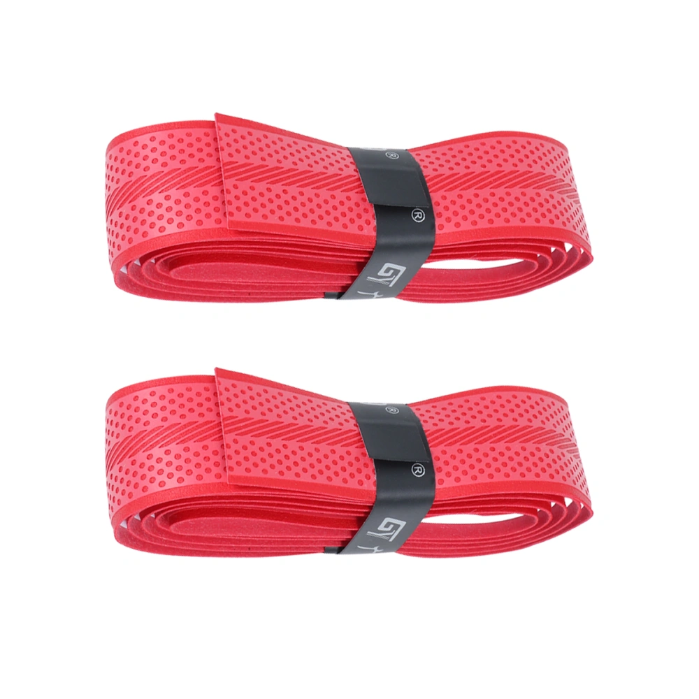 2 Rolls of Extension Fishing Rod Handle Tapes Racket Grip Winding Tapes Sweat Absorbing Bands Anti-slip Handle Grip Winding Belts (Red)