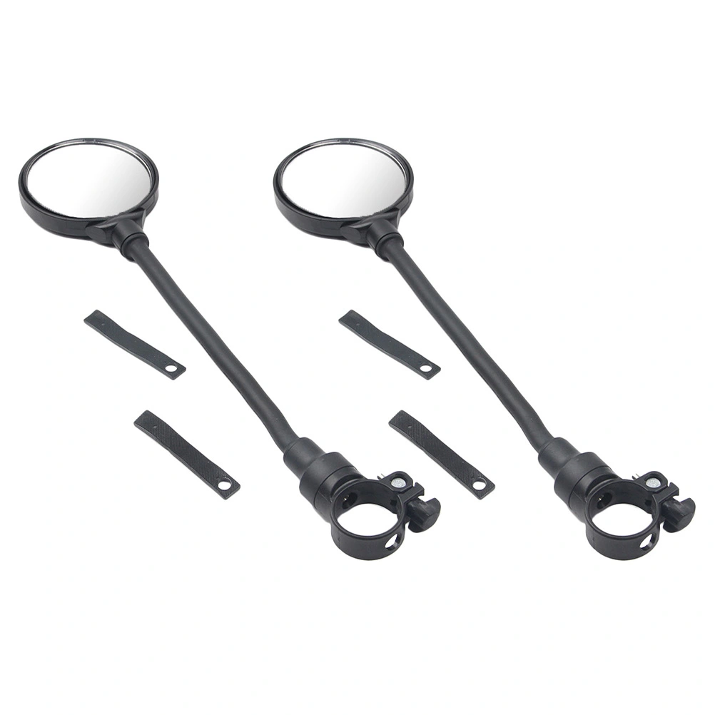 2pcs Mountain Bike Mirrors Adjustable Handlebar Rear View Glass Mirrors for Bike