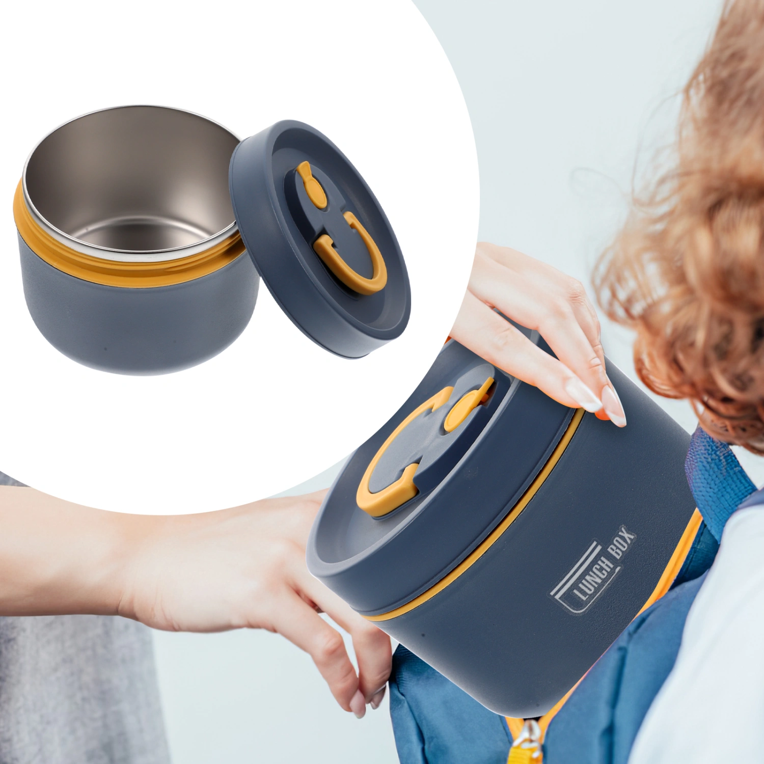 Thermal Lunch Box Portable Lunch Box Meal Box for Office Household Food Container