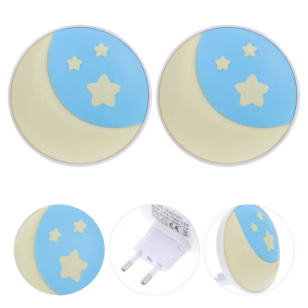 2pcs Sensor Night Light 0.5W Home Night Lamp for Bathroom Bedroom EU Plug