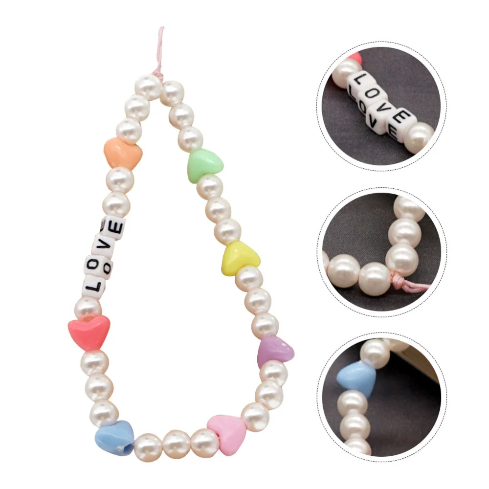 2pcs Mobile Phone Pearl Hanging Ornaments Delicate Phone Lanyards Phone Decorations