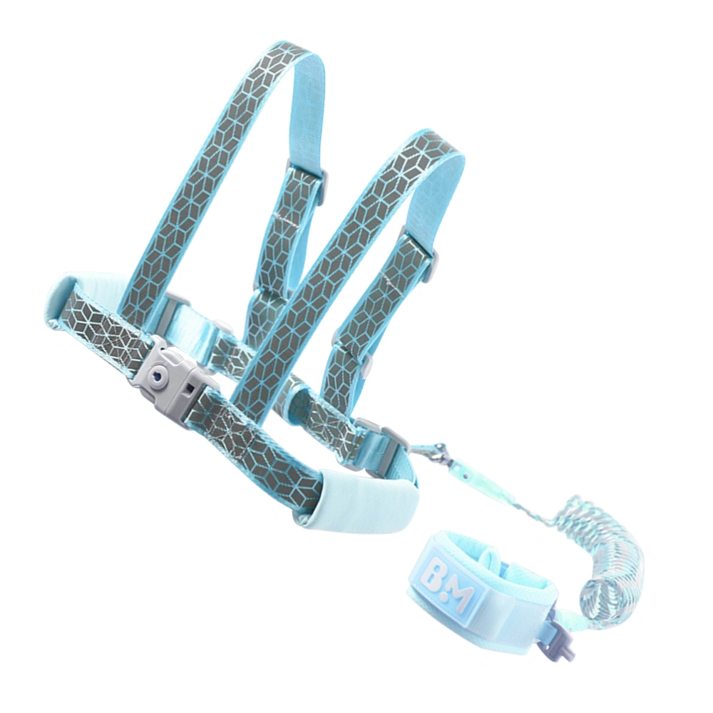 1pc Anti Lost Wrist Link Leash Safety Harness Strap Traction Rope for Kids Children (Blue)