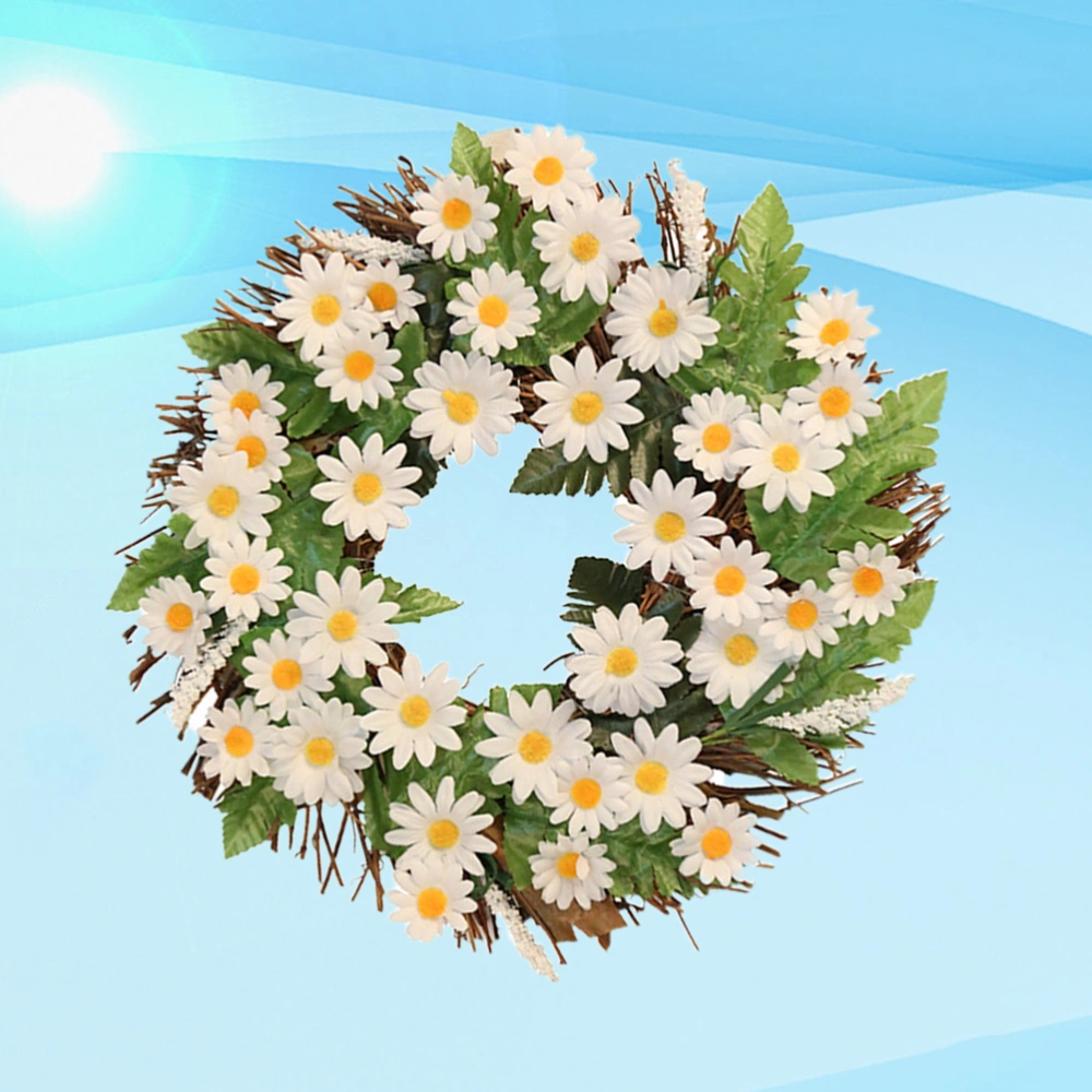 1PC Imitation Heronsbill Wreath Simulation Green Leaf Flower Rattan Door Wall Ornament Garland