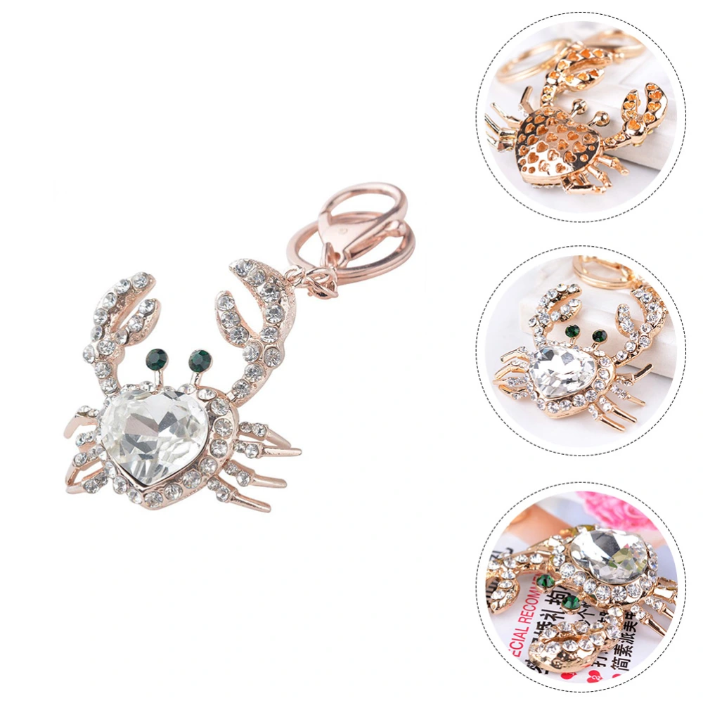 1pc Crab Shape Key Chain Pendant Bag Pendant Key Chain Decoration Key Ornament