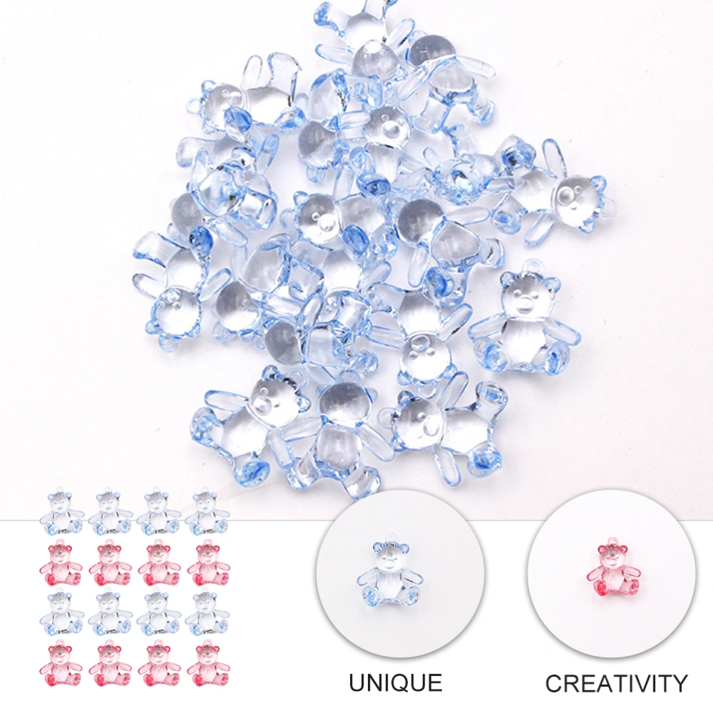 48pcs Adorable Bear DIY Charms Baby Shower Memory Gift DIY Accessories