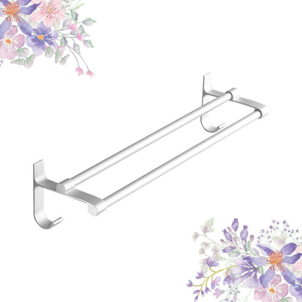 Towel Hanger Aluminium Hanger Towel Rack for Bathroom Silver