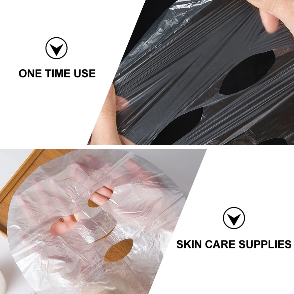 400Pcs Plastic Facial Mask Preservative Film Disposable Face Mask Sheets