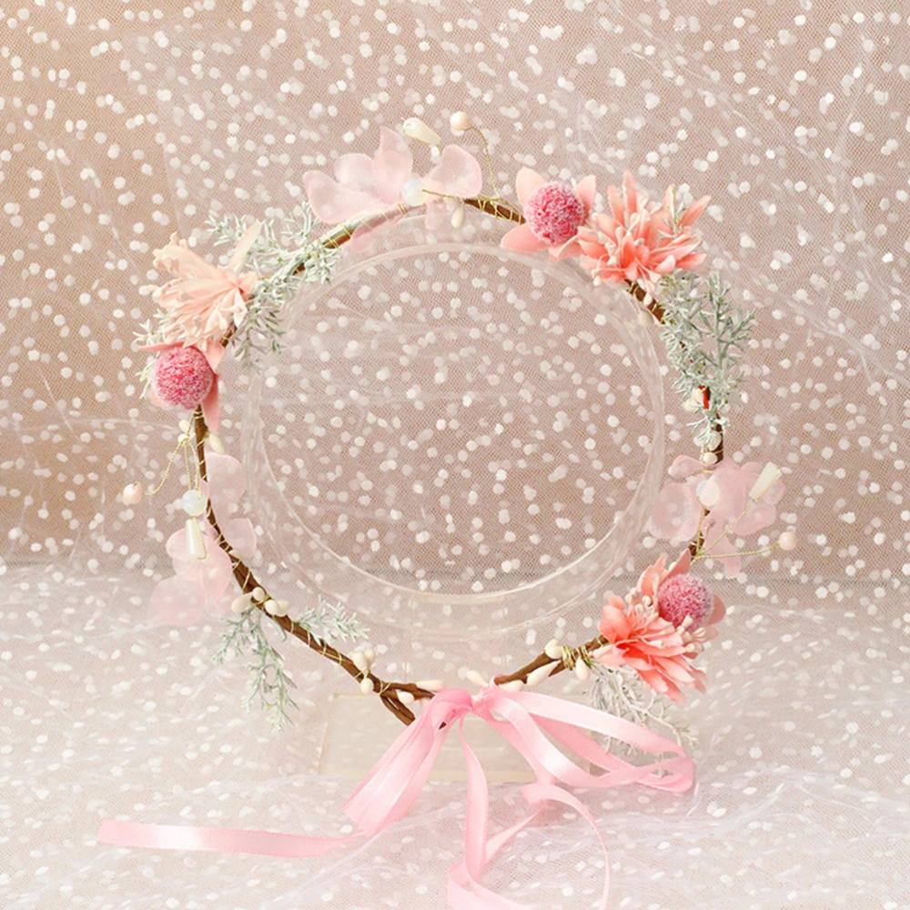 1PC Imitation Flower Headdress Fashion Head Photo Taking Headwear Hair Accessory for Kids