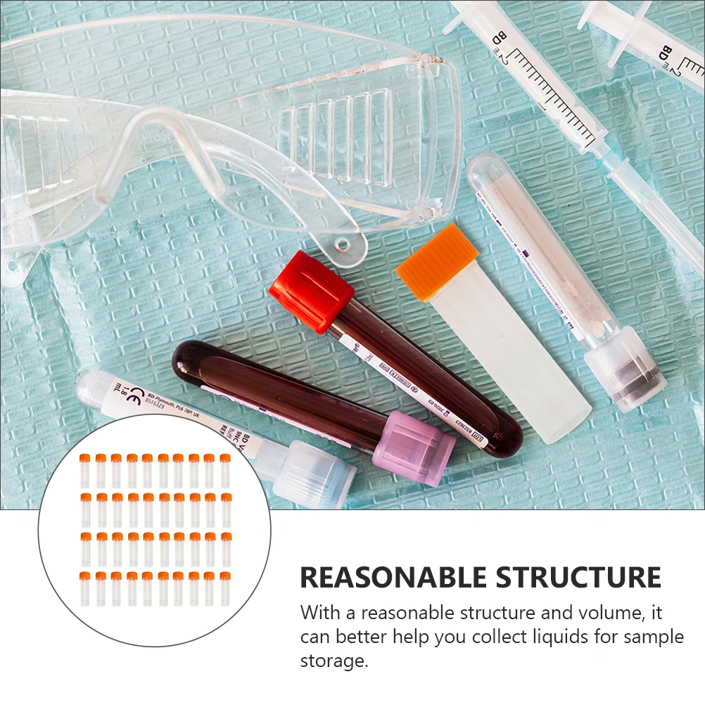 81pcs 5ML Professional Freezing Tubes Plastic Vials Sample Tubes with Screw Lid
