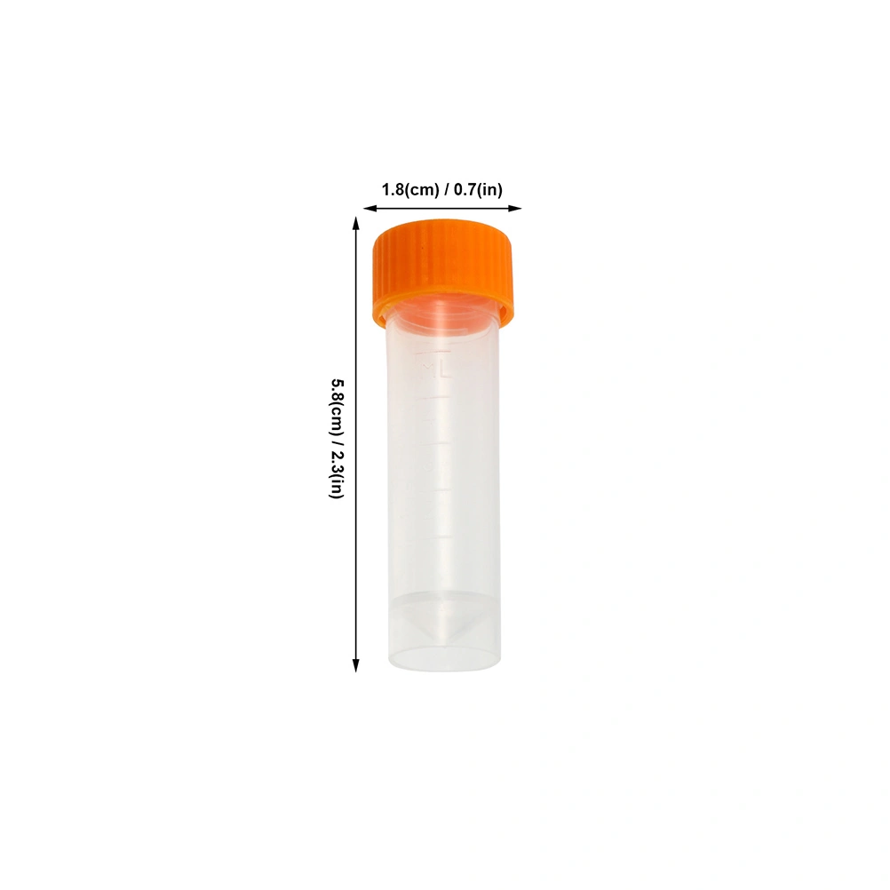 81pcs 5ML Professional Freezing Tubes Plastic Vials Sample Tubes with Screw Lid