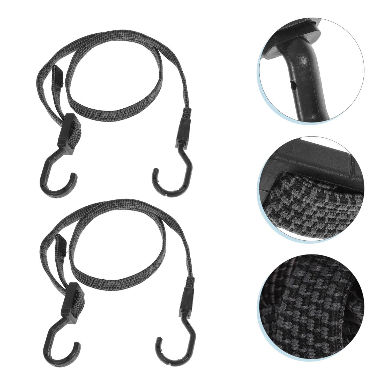  3pcs Adjustable Bungee Cords Long Bungee Cords Heavy Duty Outdoor Binding Straps with Hooks