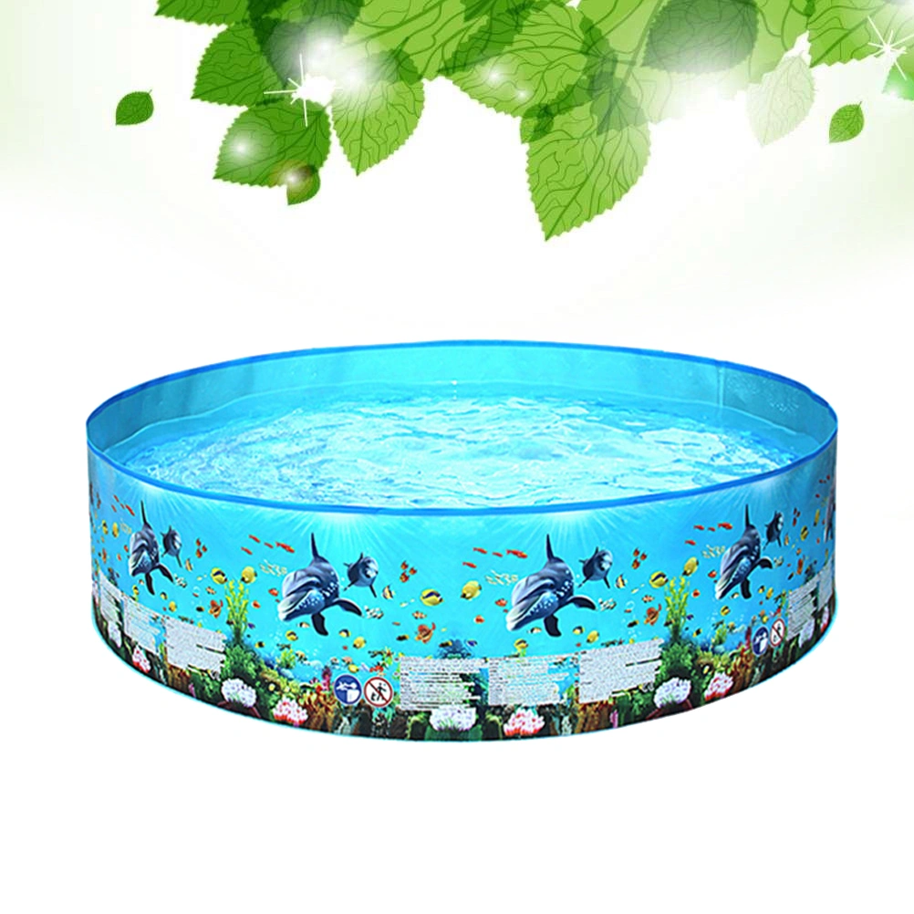 1PC Outdoor Water Playing Pool Cartoon Round Pool Toy Hard Plastic Swimming Pool Toy Household Kids Toy for Kids Playing (Colorful Size S)