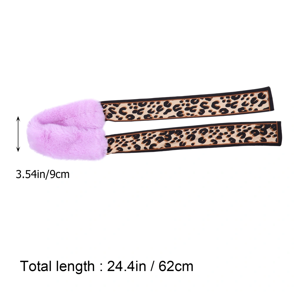 1pc Imitation Rabbit Hair Scarf Warm Plush Neck Collar for Autumn and Winter