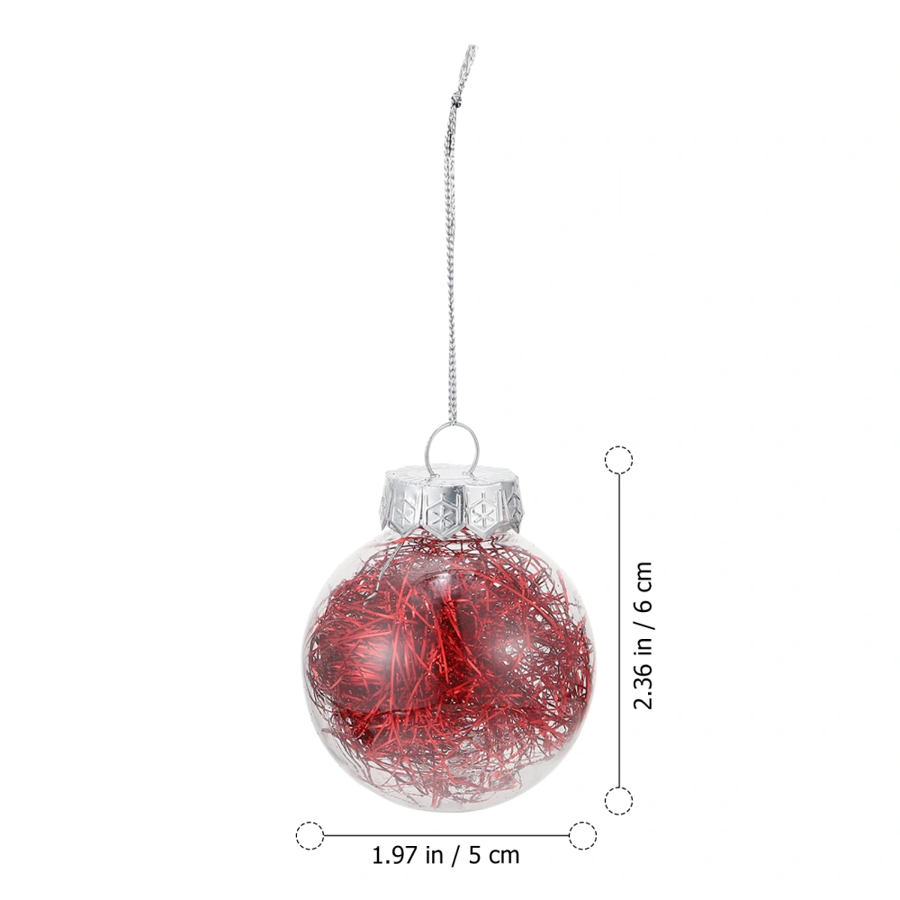 24Pcs Christmas Tree Hollow Balls Decorative Hanging Balls Xmas Tree Pendants