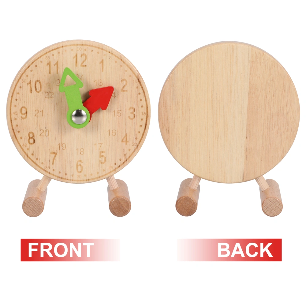 1Pc Wooden Cognitive Clock Toy Mini Clock Plaything Baby Teaching Clock Playset