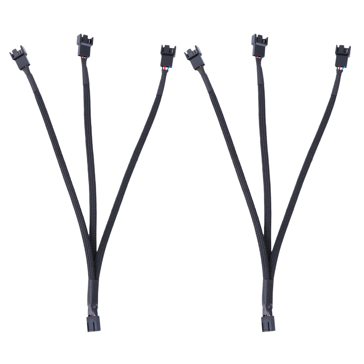 2Pc 1 to 3 Mainboard 4 PIN Fan Extention Cables PWM 4P Adapter Cable Computer Case Mainboard 4 PIN Power Cables Connectors Fan Splitter