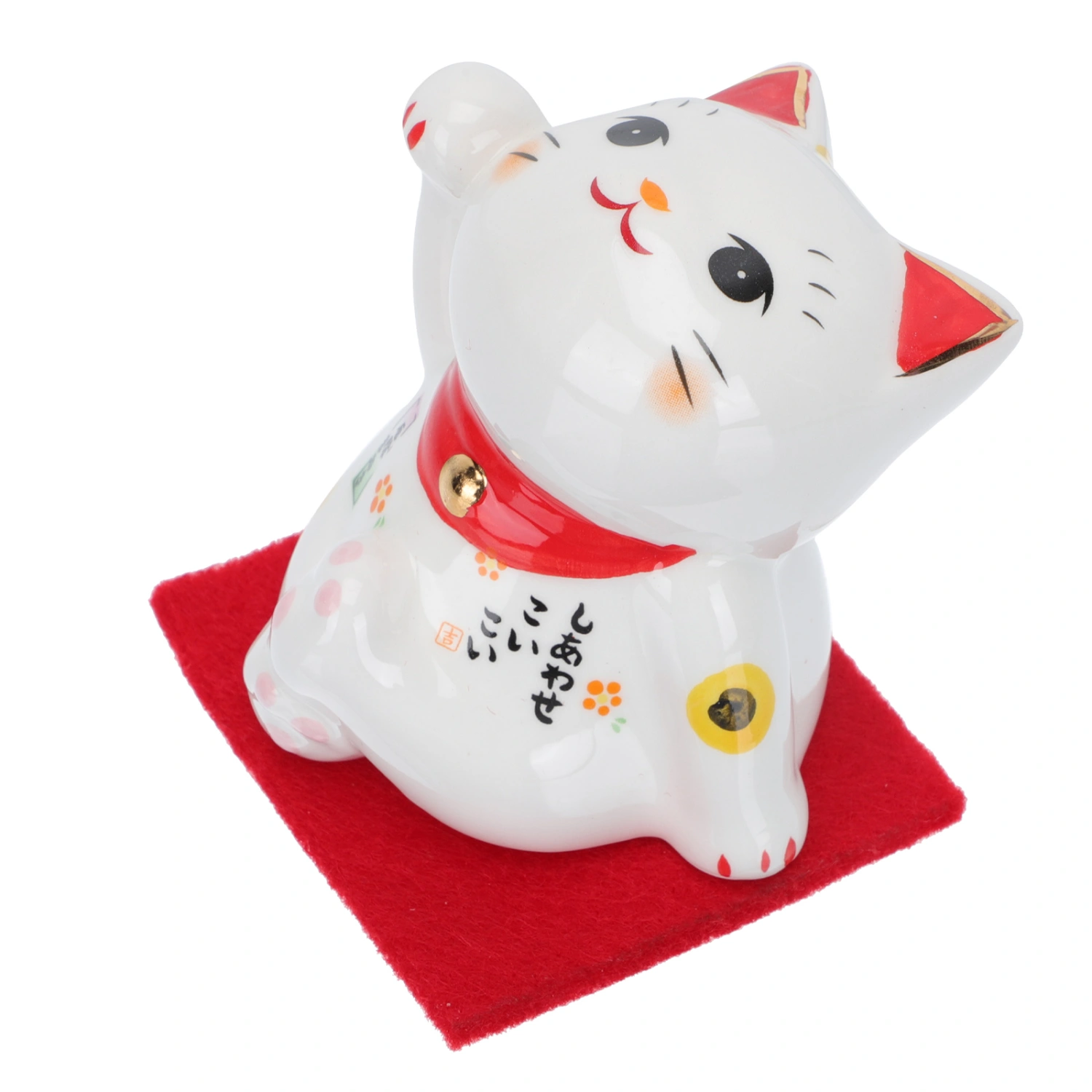 1Pc Adorable Fortune Cat Adornment Ceramic Fortune Cat Ornament Household Decor