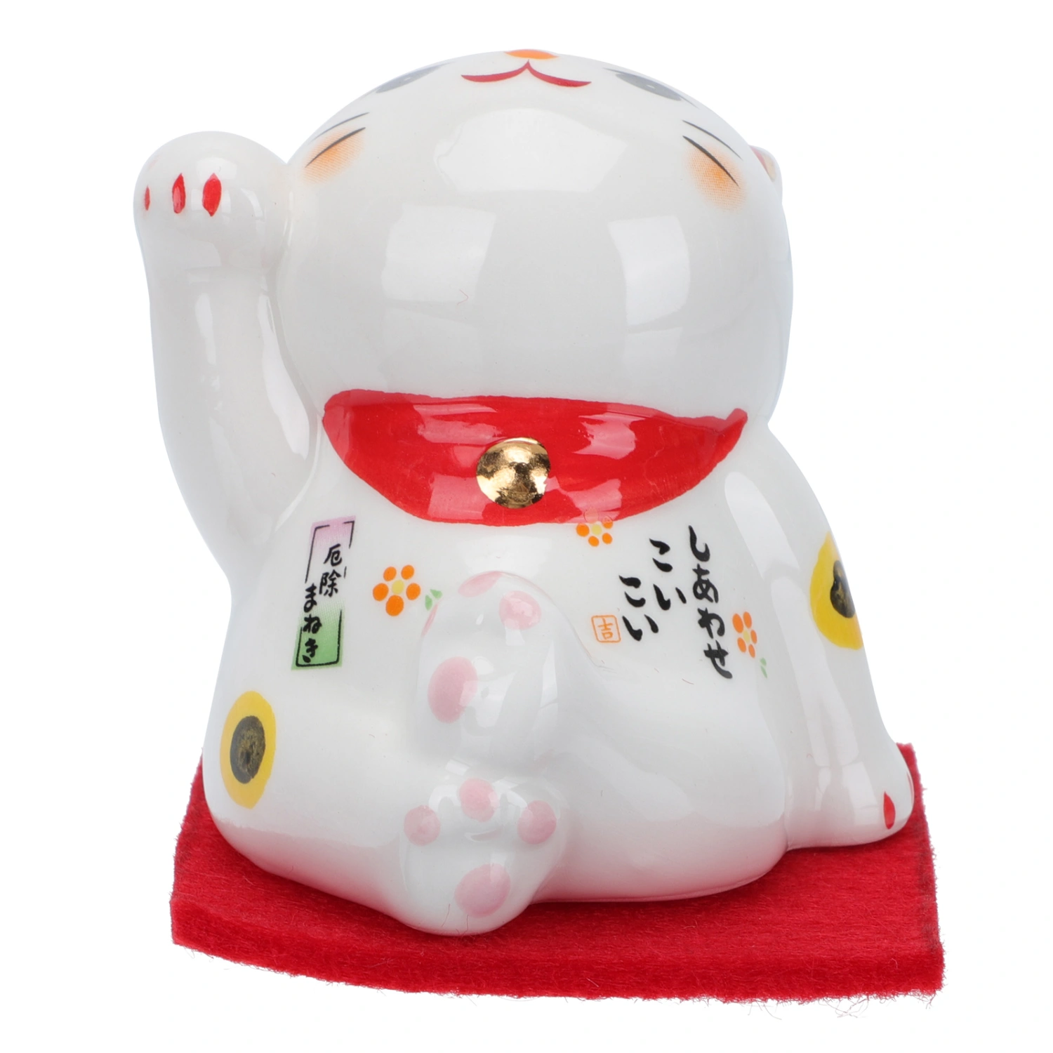 1Pc Adorable Fortune Cat Adornment Ceramic Fortune Cat Ornament Household Decor
