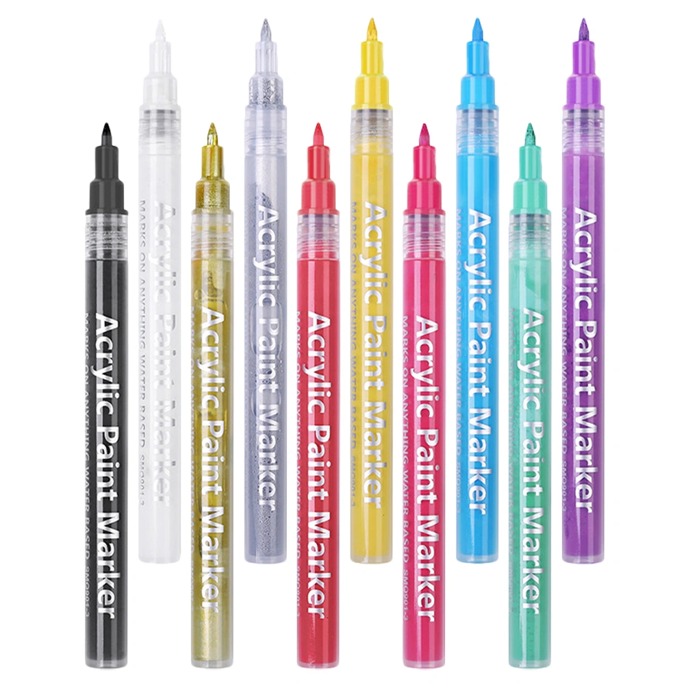 10Pcs Nail Line Drawing Pens Woman Nail Art Line Drawing Tools Nail Art Paint Pen