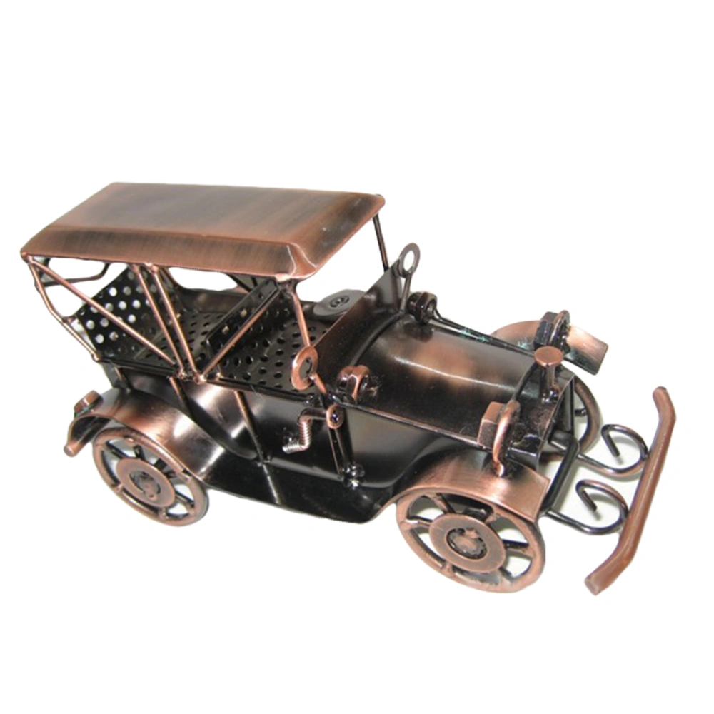 Metal Antique Vintage Car Model Home Décor Ornaments Handmade Handcraft Collections Vehicle Toys (Bronze)