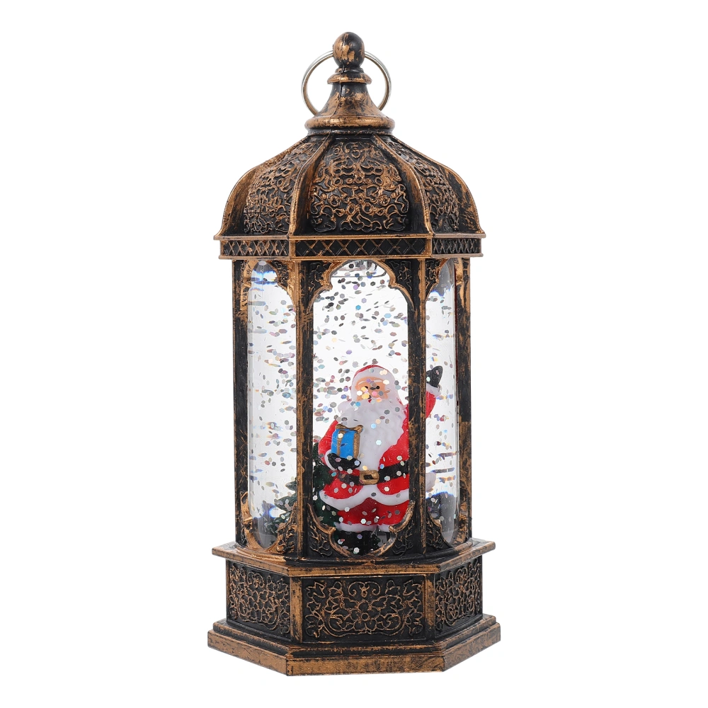 1Pc Christmas Themed Wind Light Retro Night Lamp Hexagonal Wind Lantern