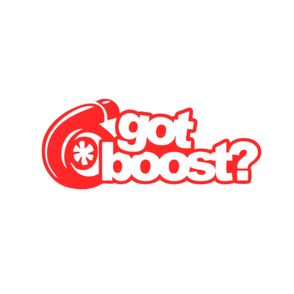 Got Boost Car Sticker Funny Car Sticker Reflective Car Body Bumper Decal Decor (Red)