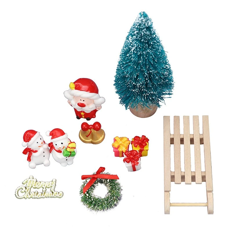 1 set of Doll House Christmas Decoration Decoration Miniature Doll House Prop Mini Layout Ornament