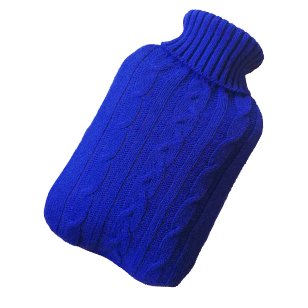 Hot-Water Bag Knitting Cover Hand Warmer Cloth Cover Hot-water Bottle Protector (Blue)