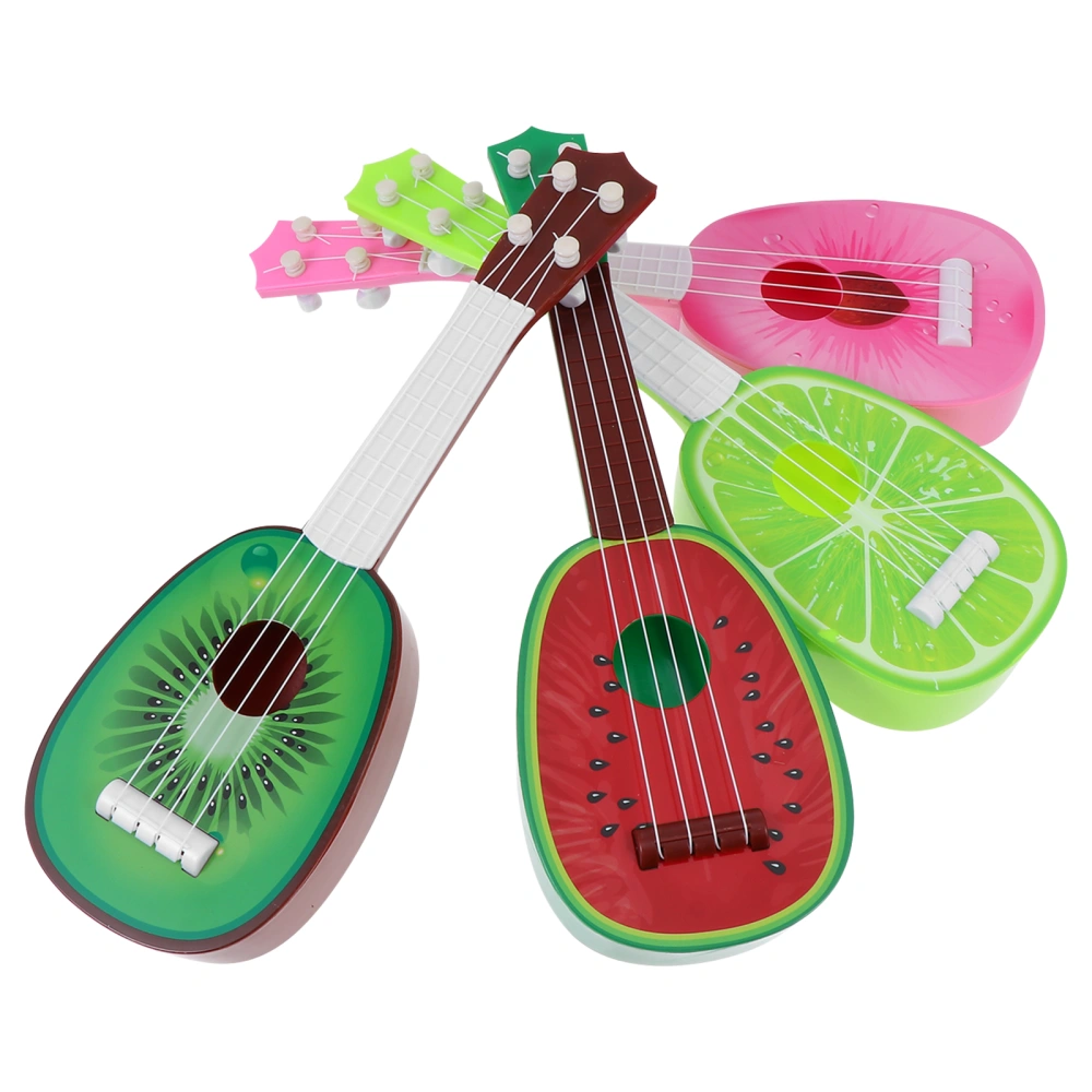 4PCS Mini Kids Ukulele Educational Plaything Small Size Imitated Ukulele Random Style