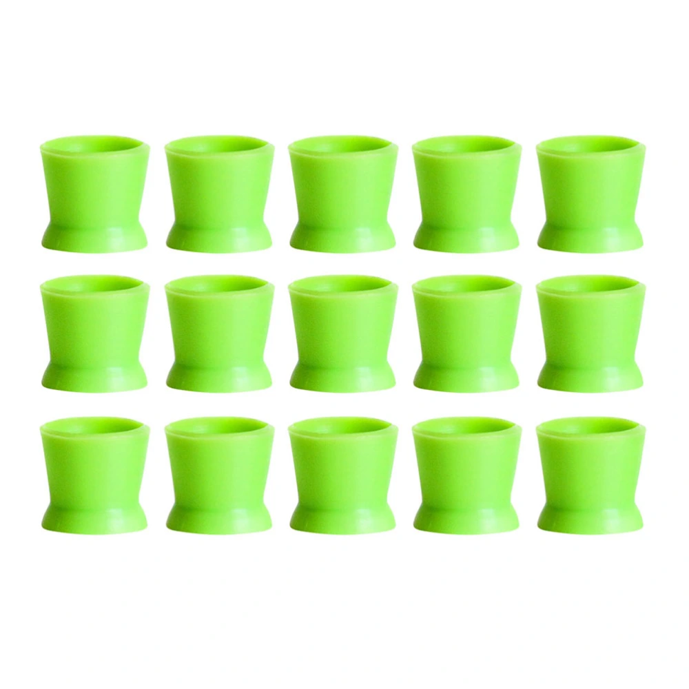 300PC Disposable Color Silicone Color Cup with Base Silicone Color Cup Equipment (Green)