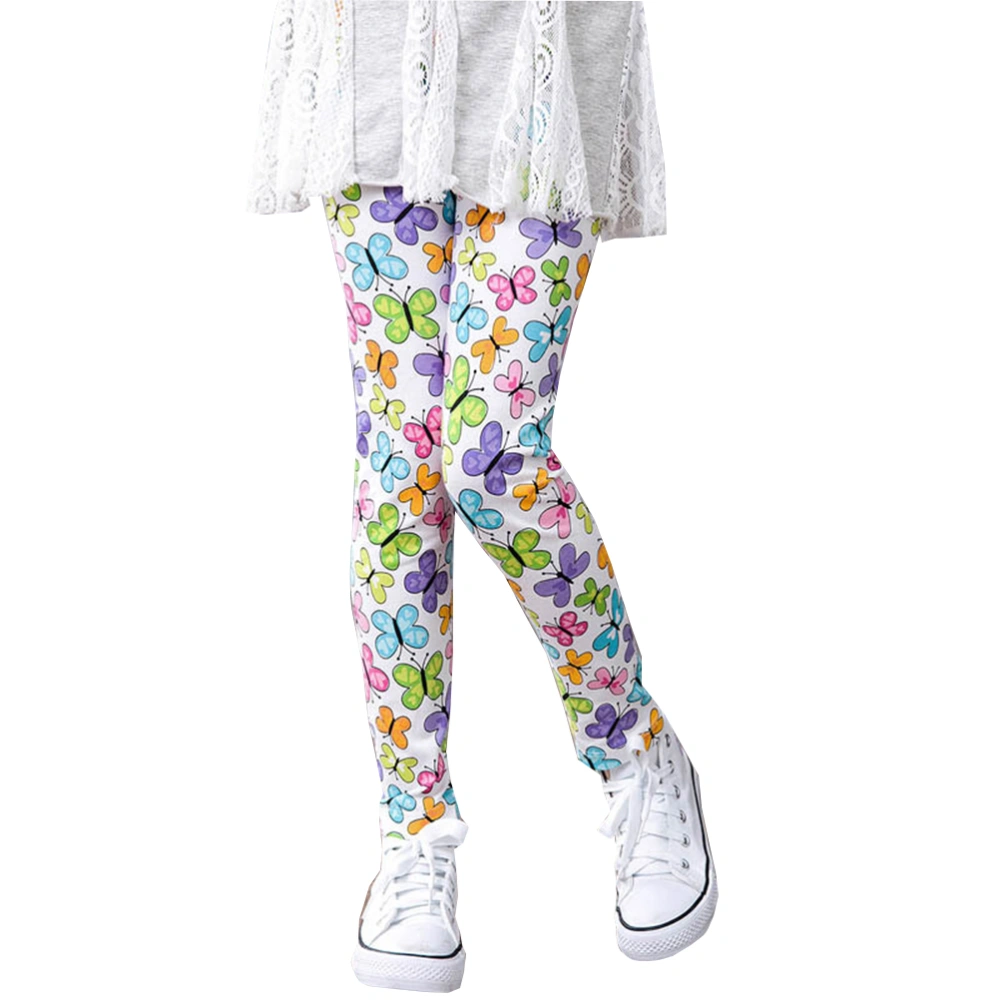 Girls Leggings Toddler Girls Pants Great Stretch Kids Printing Flower Pants Suitable for 100CM Child (Floral 2)