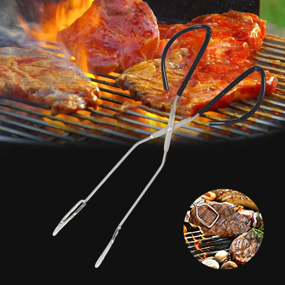 Stainless Steel Food Clip BBQ Long Anti-scalding Food Clip Kitchen Accessories