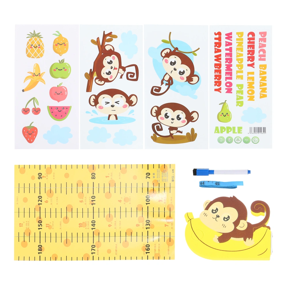 1 Set Height Measurement Sticker Wall Removable Height Growth Chart for Kids