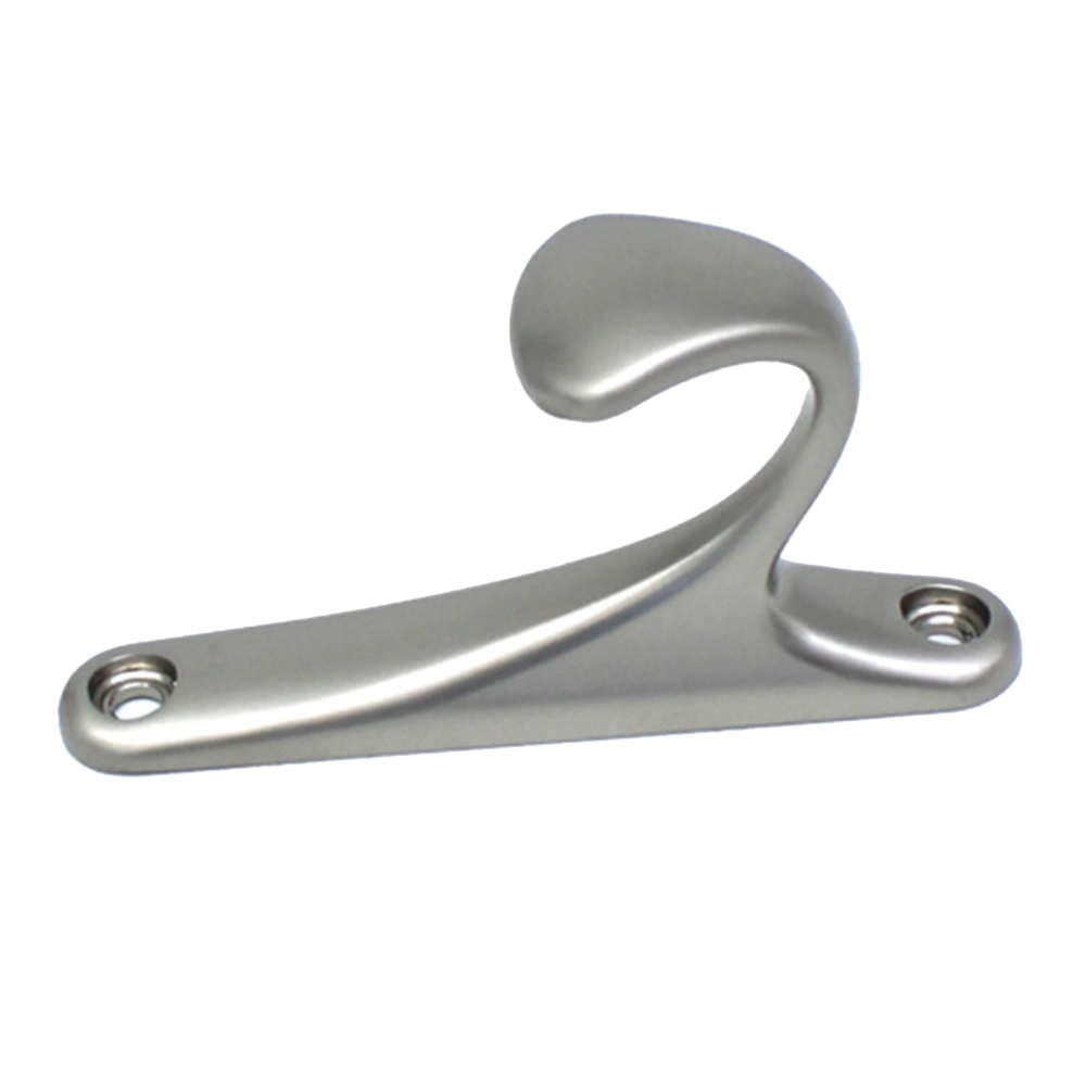 Bathroom Alloy Hooks Home Clothes Hat Hooks Punch Hangers Wall Hooks Single Hook Hotel Bathroom Accessories with Two Stainless Steel Screws