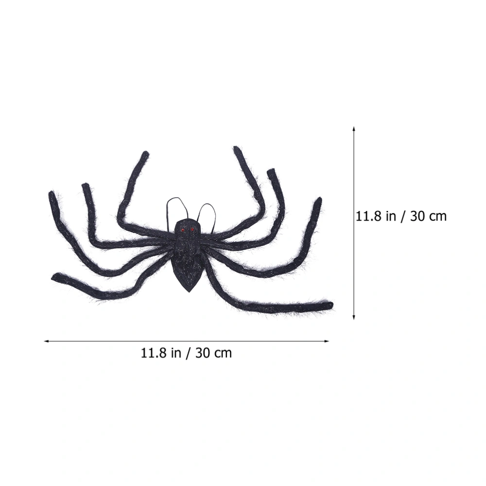 2pcs Halloween Realistic Spider Decor Plush Spider Decoration Halloween Party Decor