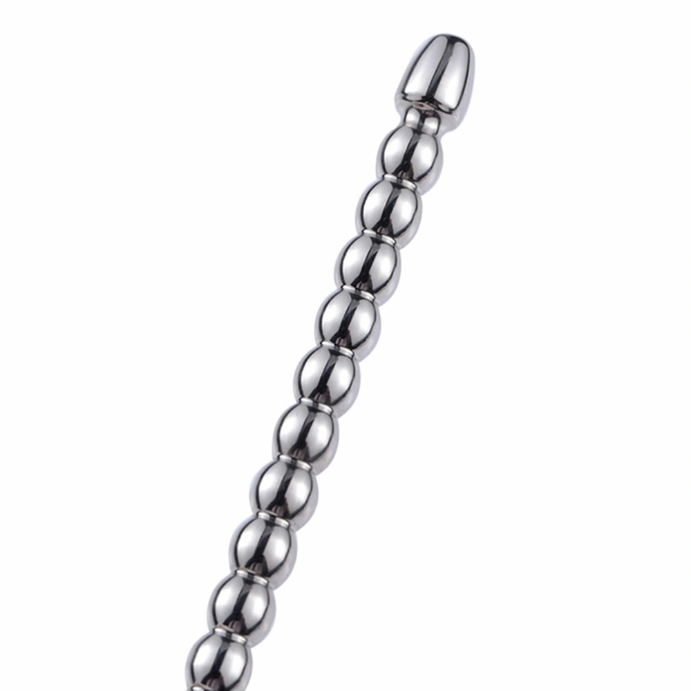 Stainless Steel Beads Shape Stick Men Use Masturbator Urethral Dilation Stick Catheter Penis Plug Flirting Sex Toy (Silver)