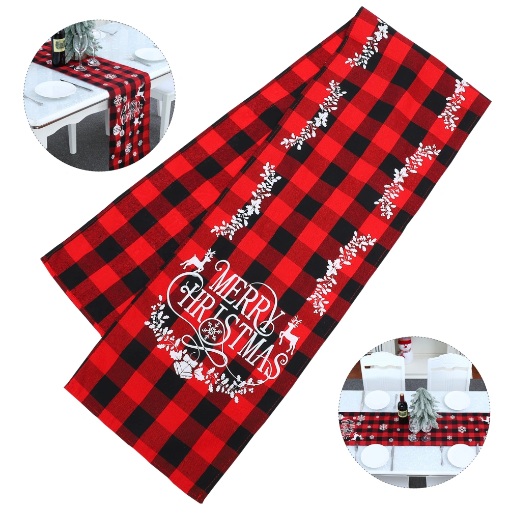 1pc Xmas Tablecloth Christmas Table Decor Festival Decor Christmas Table Mat