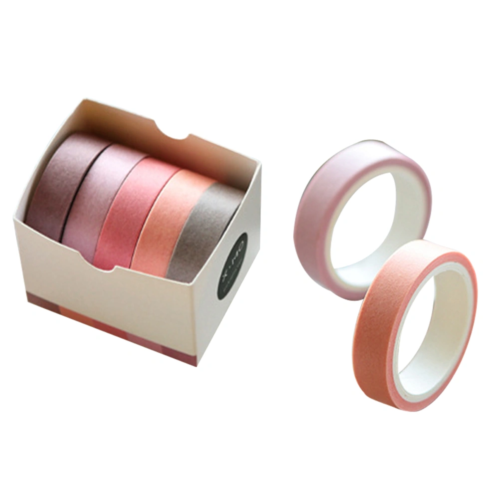 5 Roll Wide DIY Hand Book Album Fresh Bright Creative Paper Tape Decorative Adhesive Tape for Crafts Journals Planners (Sakura)