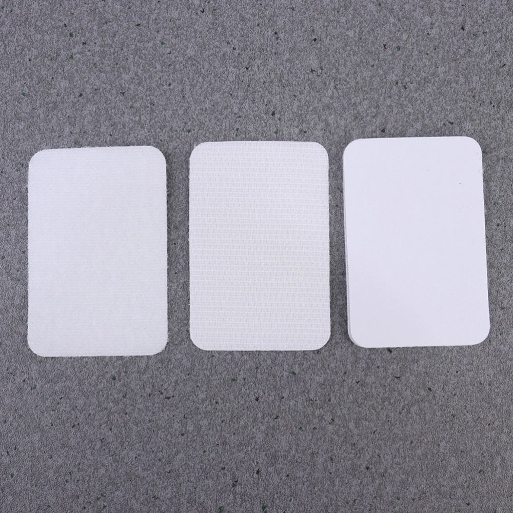 30PCS Anti-Skid Hook and Loop Carpet Stickers Nonslip Adhesive Rug Fixation Stickers Tapes (White, 40x60mm)