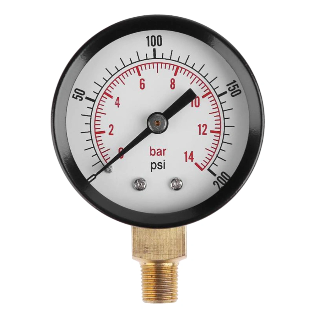 0-200psi 0-14bar Utility Vacuum Pressure Gauge for Air Compressor Water Oil Gas