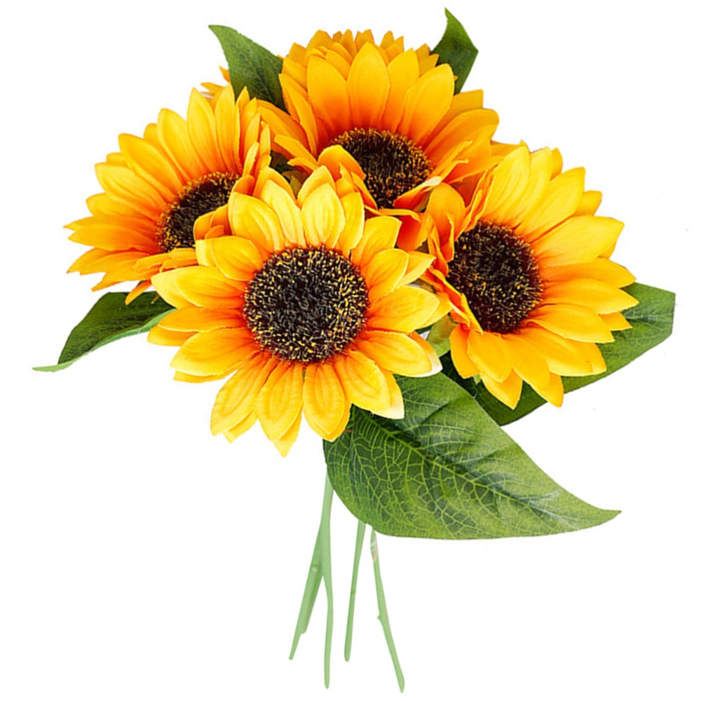 1 Bunch Wedding Bridal Bouquet Simulation Sunflower Bouquet Wedding Decoration