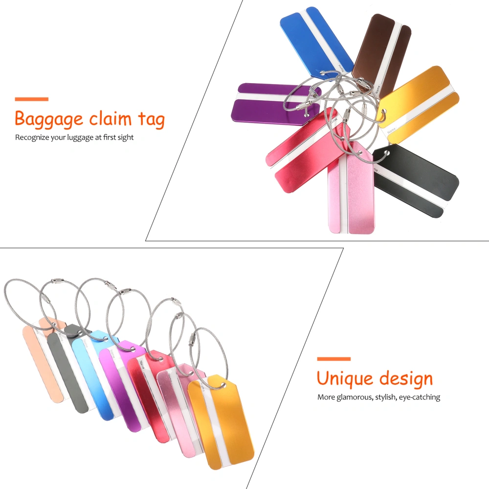 7pcs/Set Aluminum Luggage Tags Multicolour Fashion Baggage Tag Handbag Tag for Travel Suitcase (Cruise Ship)