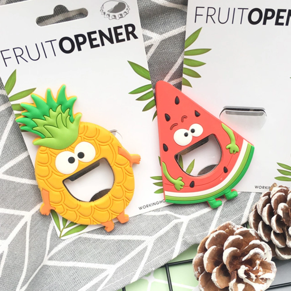 1PC Hawaii Party Fridge Sticker Creative Refrigerator Magnet Bottle Opener for Office Home Decoration (Pineapple)