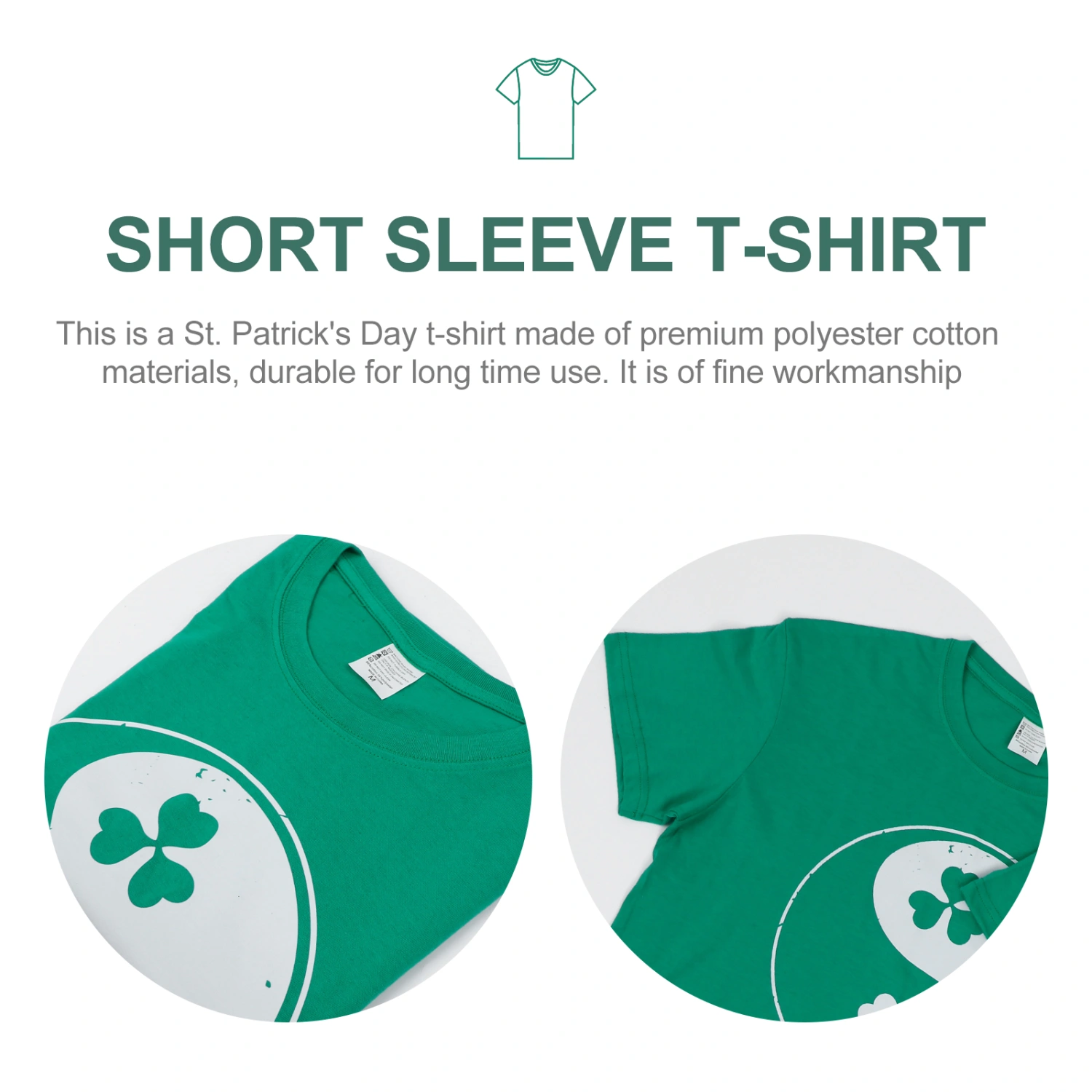 Saint Patrick's Day T-Shirt Comfortable Fashion Clover Funny Outfit Costume